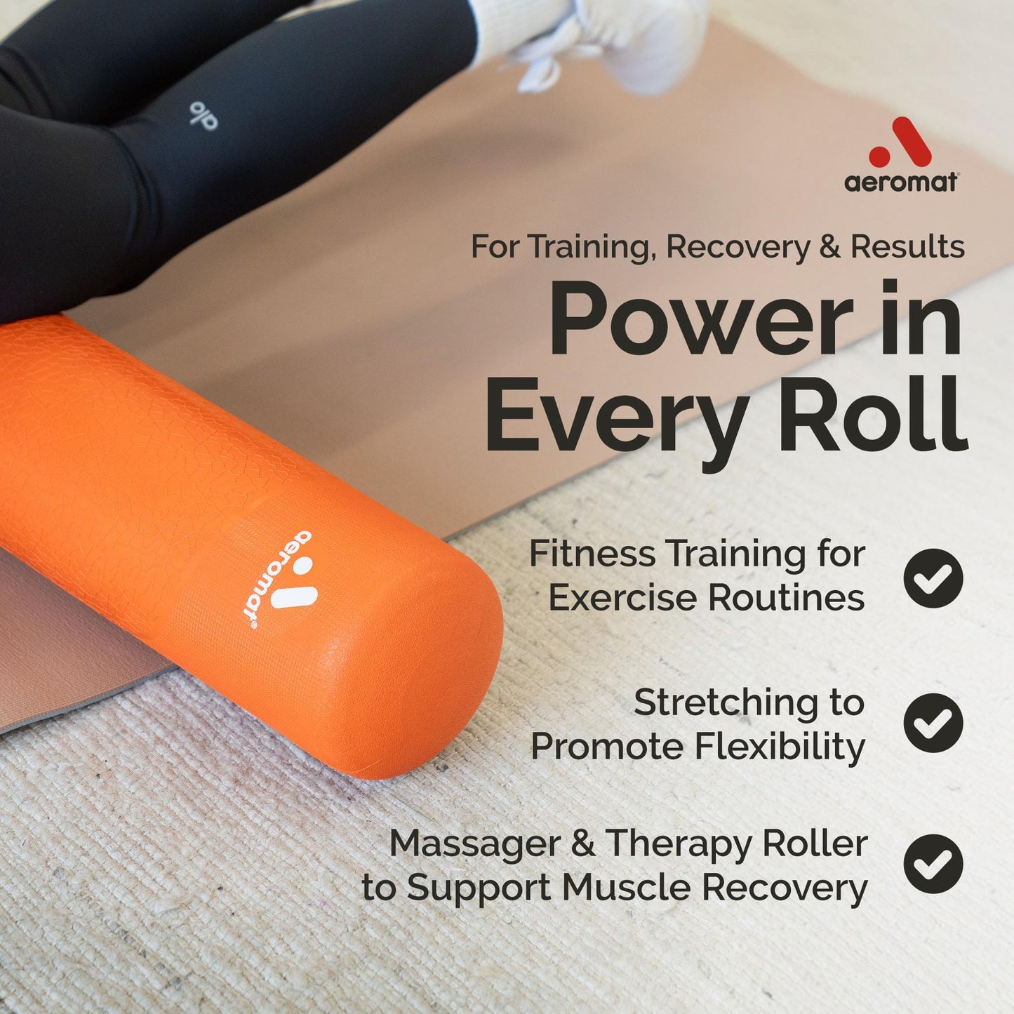 Adjustable Air Roller 2 to 12 PSI Firmness – Inflatable Fitness, Yoga, and Rehab Roller for Men and Women, Back Roller for Muscle Recovery, Home Gym, Travel, or Physical Therapy Use – North Sea