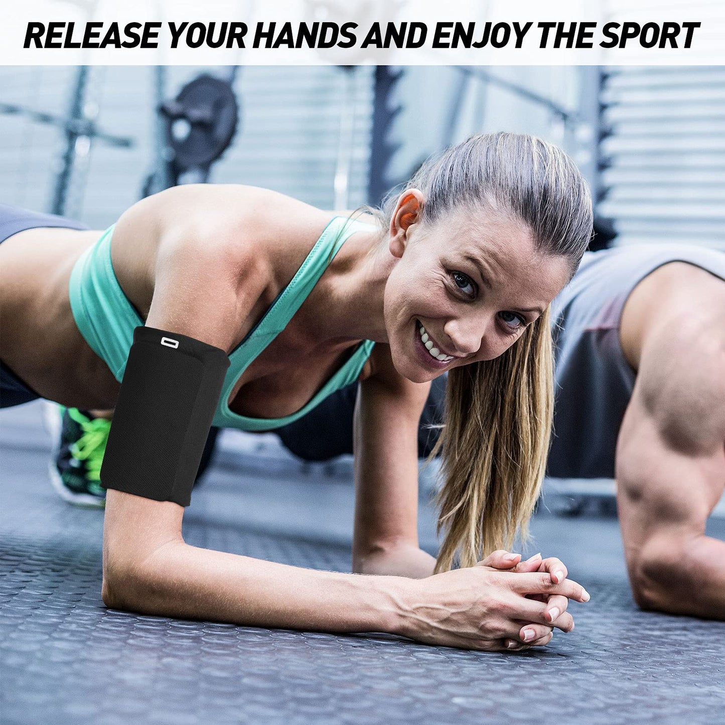 Outus 3 Pack Running Armband Phone Holder, Breathable Elastic Arm Bands for Cell Phone, 8.3-11 Inch Adjustable Arm Sleeve with Zipper & Headphone Hole for Sports, Hiking, Biking, Gym Fitness