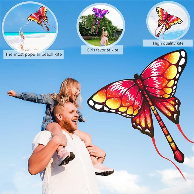 YongnKids Kite for Kids Age 4-8 8-12, Large Kites for Boys Adults Easy to Fly & Assemble, with 328ft String,Perfect for Beach Trip Park Family Activities Outdoor Games