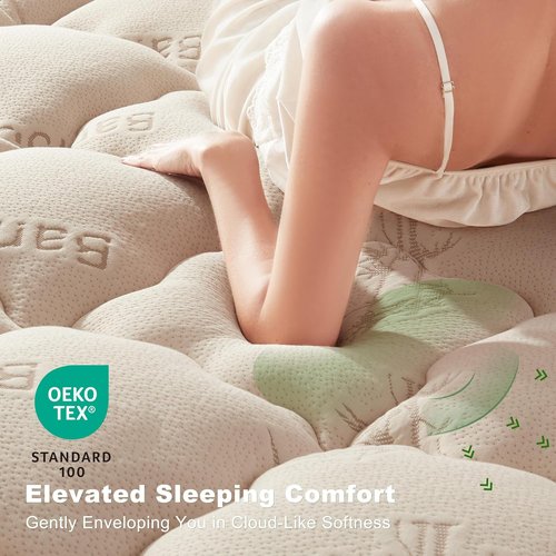 BEDLORE Twin XL Mattress Topper - Soft Viscose Bamboo Pillow Top with Deep Pockets for 6-15" Mattresses | Beige