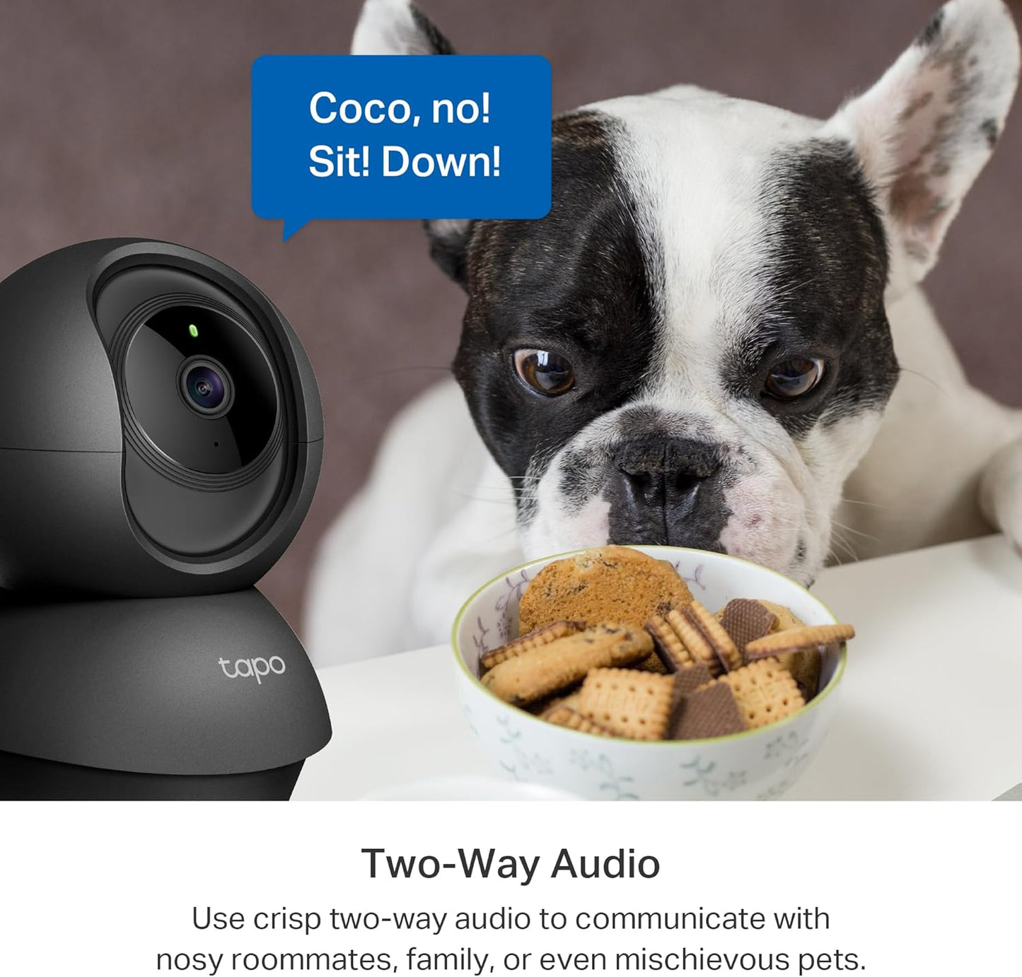 Tapo 2K 2-Way C211 (2-Pack) Indoor Pan/Tilt Wired Security Camera - Works as a Baby Monitor & Pet Camera, Motion