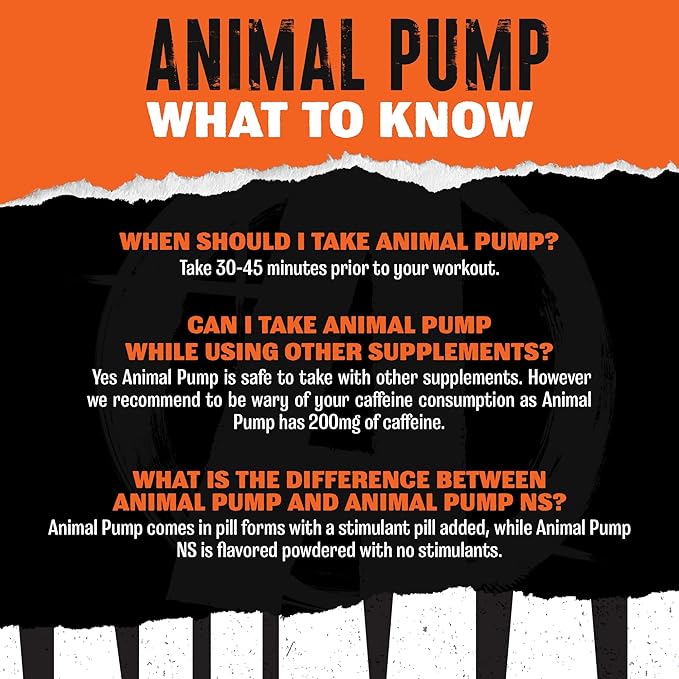 Animal Pump Pre-Workout Supplement ??for Energy, Focus and Muscle Volumizing, with Nitric Oxide Boosters Including Stims and Nootropics, Creatine, and Ultimate Pump Enhancer, 30 Packs