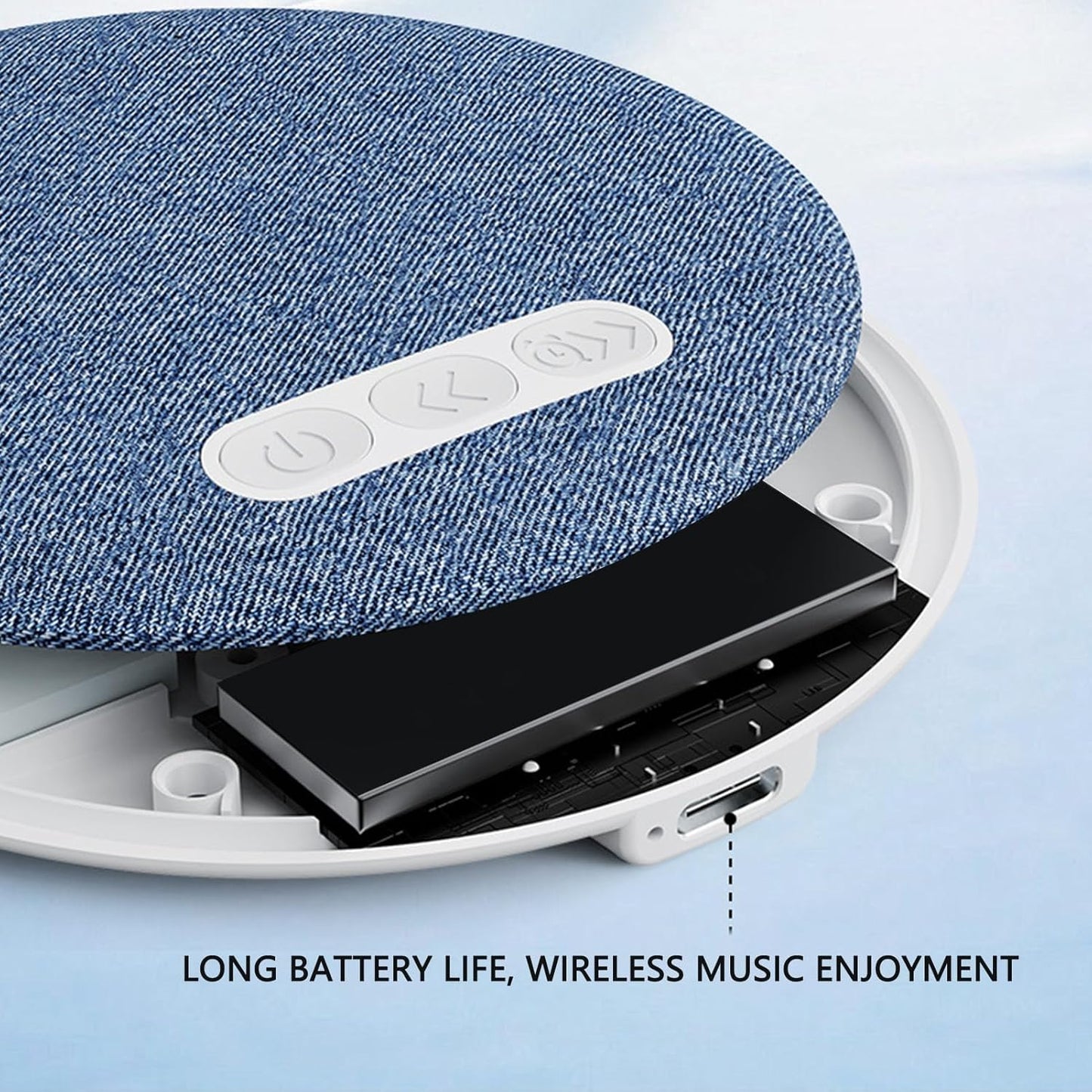 LICAEVEY 250mAh Bluetooth Pillow Speaker - Ultra Thin Portable White Noise Machine with Auto Off Timer, Under Pillow