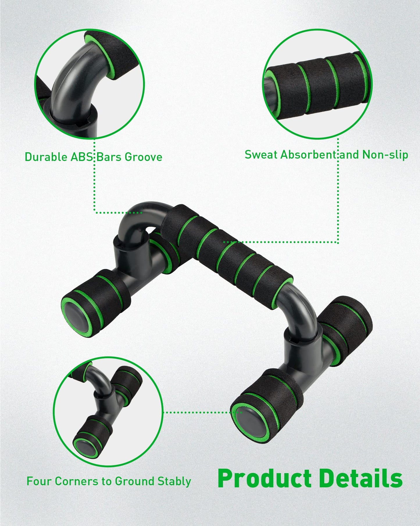 CUNCUI Push up Bar, Structure Portable for Home Fitness Training, Push Up Stands Handle for Floor Workouts, Suitable for Men and Women.