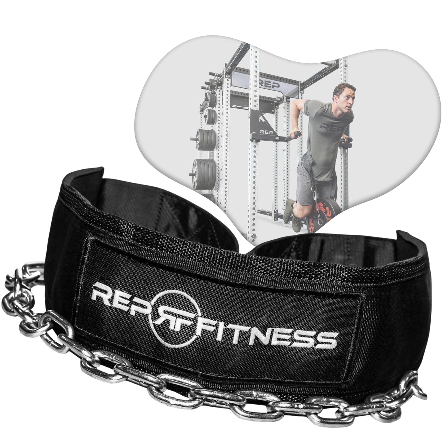 Rep Fitness Dip Belt, Weight Lifting, Gym Equipment, Workout Belt, Chain Strap, Back Support, Training Gear, Fitness Accessories, Squat Belt, Powerlifting, Men’s Exercise Belt