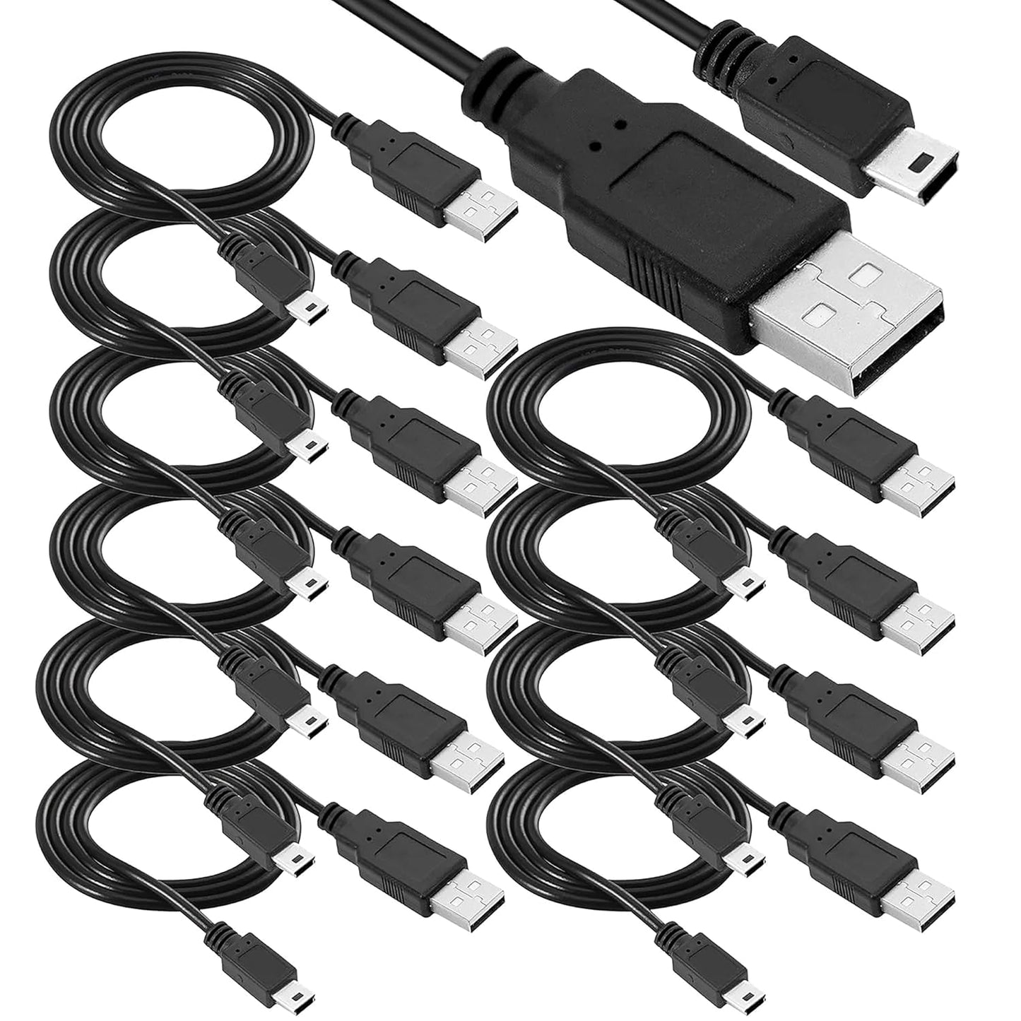 10 Pack 2.0 5 MP3 Player(150cm 5Feet 1.5M) SaiTech IT USB A to Mini pin B Cable for External HDDS/Camera/Card Readers/