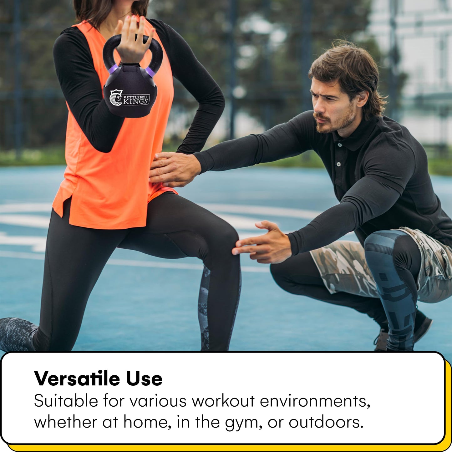 SPECIFIC TO KETTLEBELL KINGS PRODUCTS - Powder Coat Kettlebell Wrap - KG - Floor Protector Kettlebell Cover With 3mm Neoprene Sleeve for Gym or Home Fitness Kettlebell Protection (44KG)