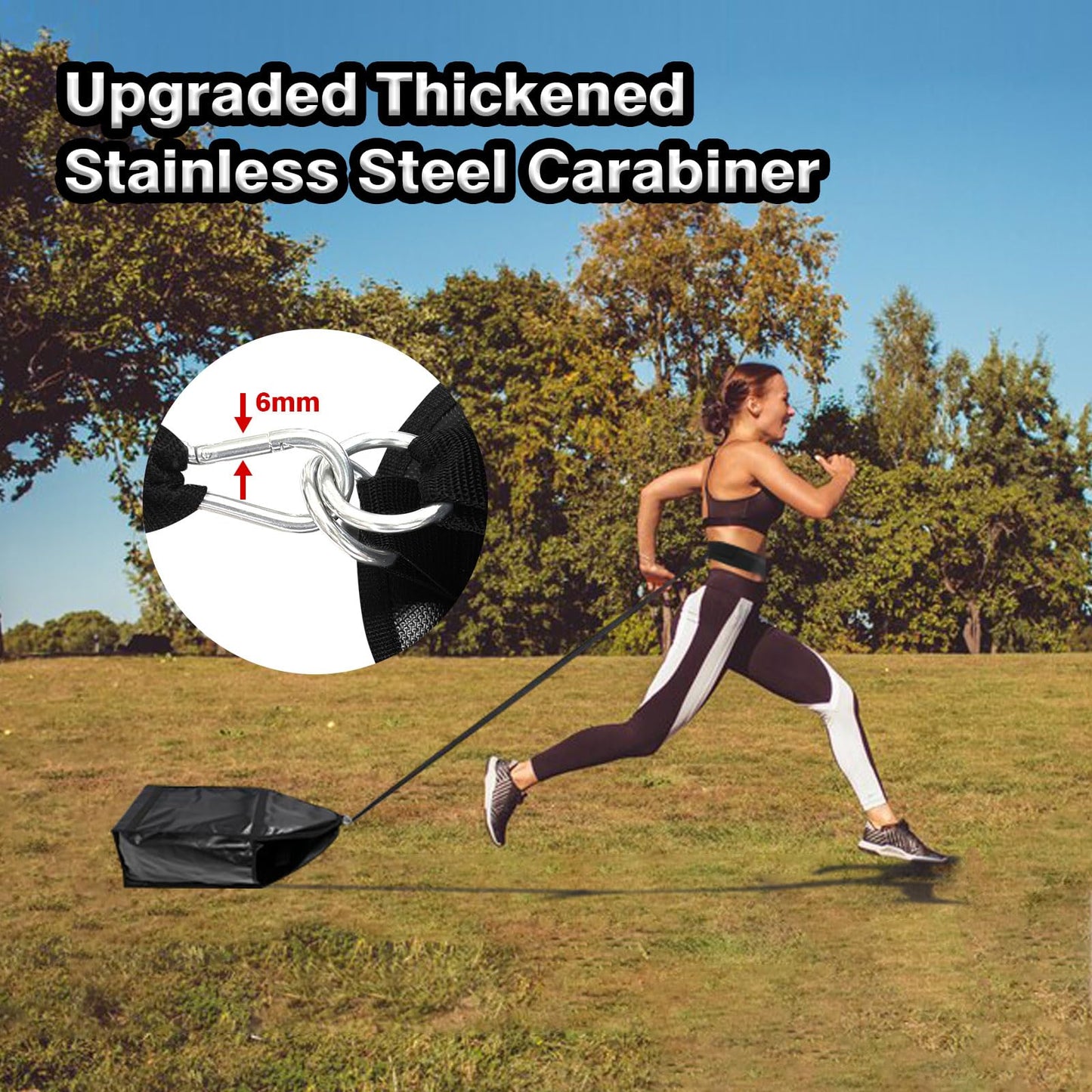 doksmeria Weight Sled Trainer Adjustable, Upgrade Sandbag Sled Trainer Resistance Sled Trainer for Sprinter Speed Training Indoor Outdoor, Running Sled Trainer with 3 Weight Sandbags