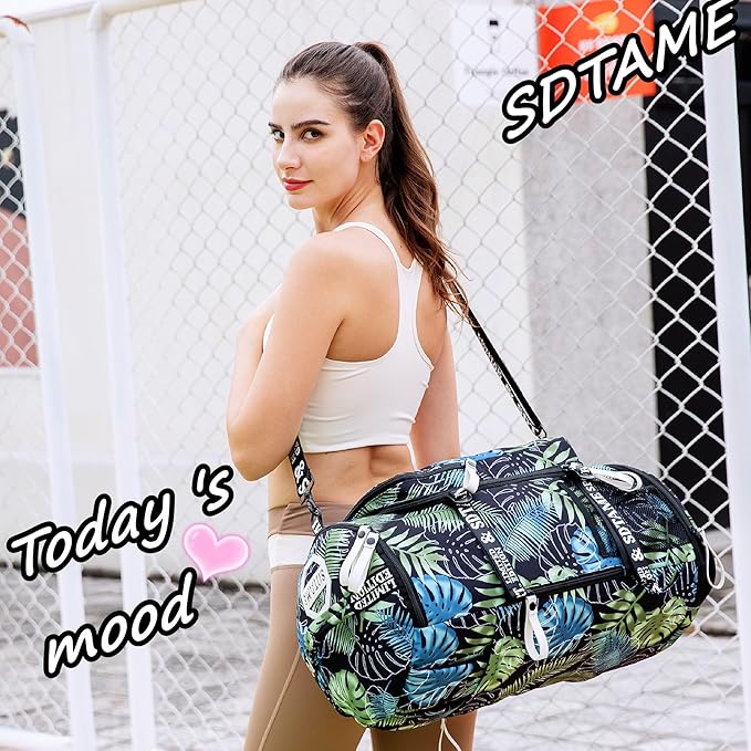 Gym Duffle Bag Backpack with Shoe Compartment,4 ways Travel Backpack for Women and Men,Multi-Functional Weekender bag with Waterproof Layer&Laptop Compartment for Fitness, Travel,Camping