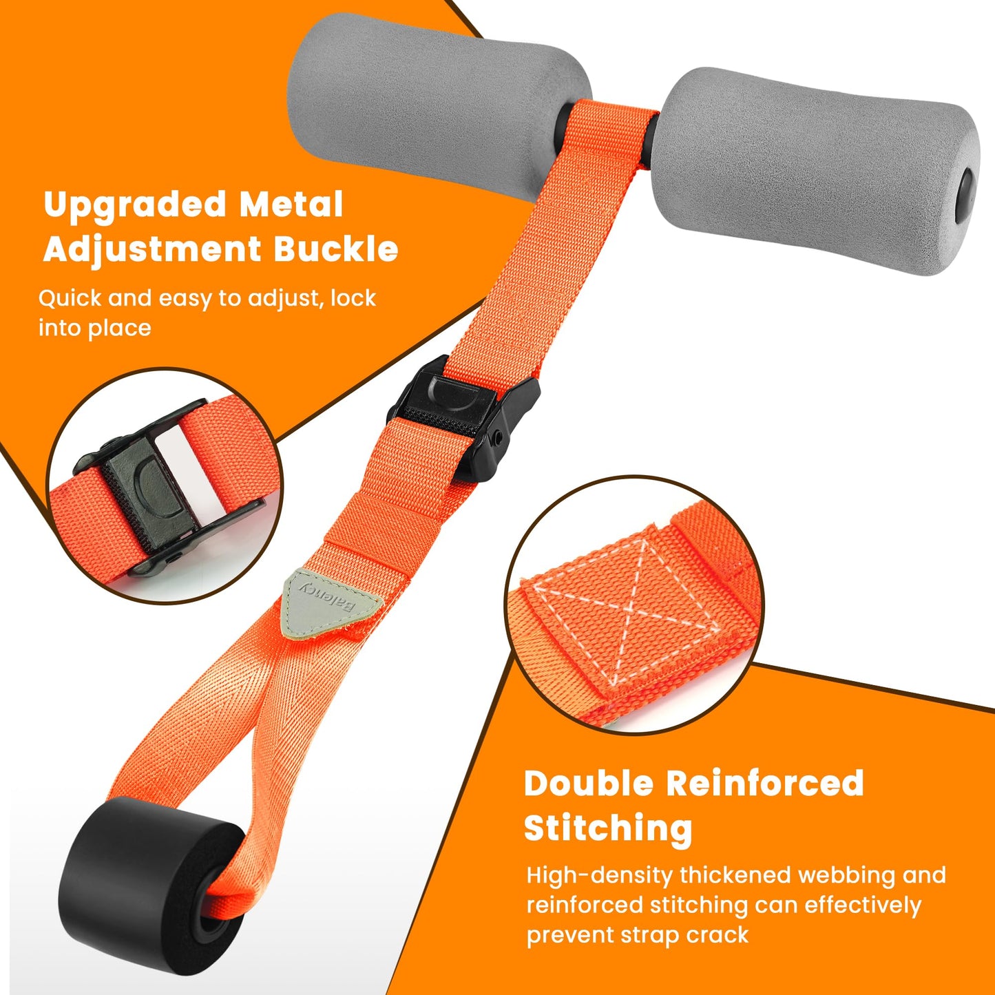 Nordic Hamstring Curl Strap, Balency Nordic Curl Strap for Hamstring Curls, Nordic Curl Attachment, Leg Exercise Assisted Strap for Strength Training, Nordic Curl Strap Home Workout Equipment