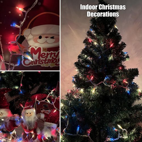 HISHINY Mini String Lights - 100 Count Red, White & Blue Patriotic Decorations | 21 Feet for 4th of July & Holiday Celebrations