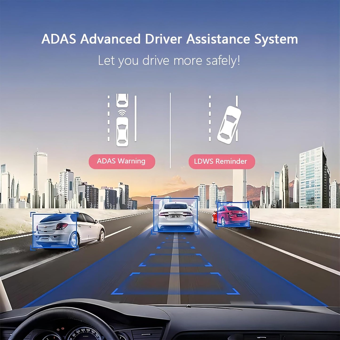 METEESER 64GB 24Hours USB Car DVR Camera Video Recorder, USB Dash Cam, WDR Full HD Dash Camera Car Driving Recorder