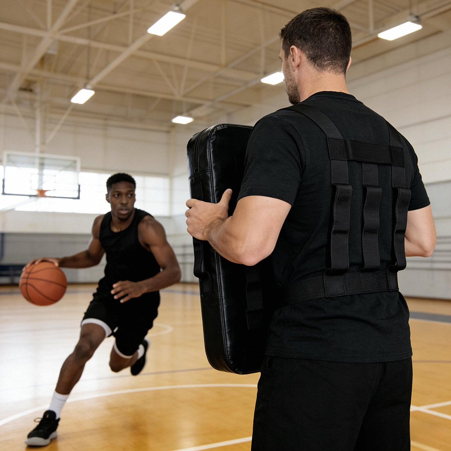 SANKOYO Basketball Pads for Training - Football Blocking Pad Training Equipment with Handles, 24"x16" Denser Softer Foam Shield for Lacrosse, Hockey, Martial Arts - Tackle Dummy Kick Pad. (1 Pcs)