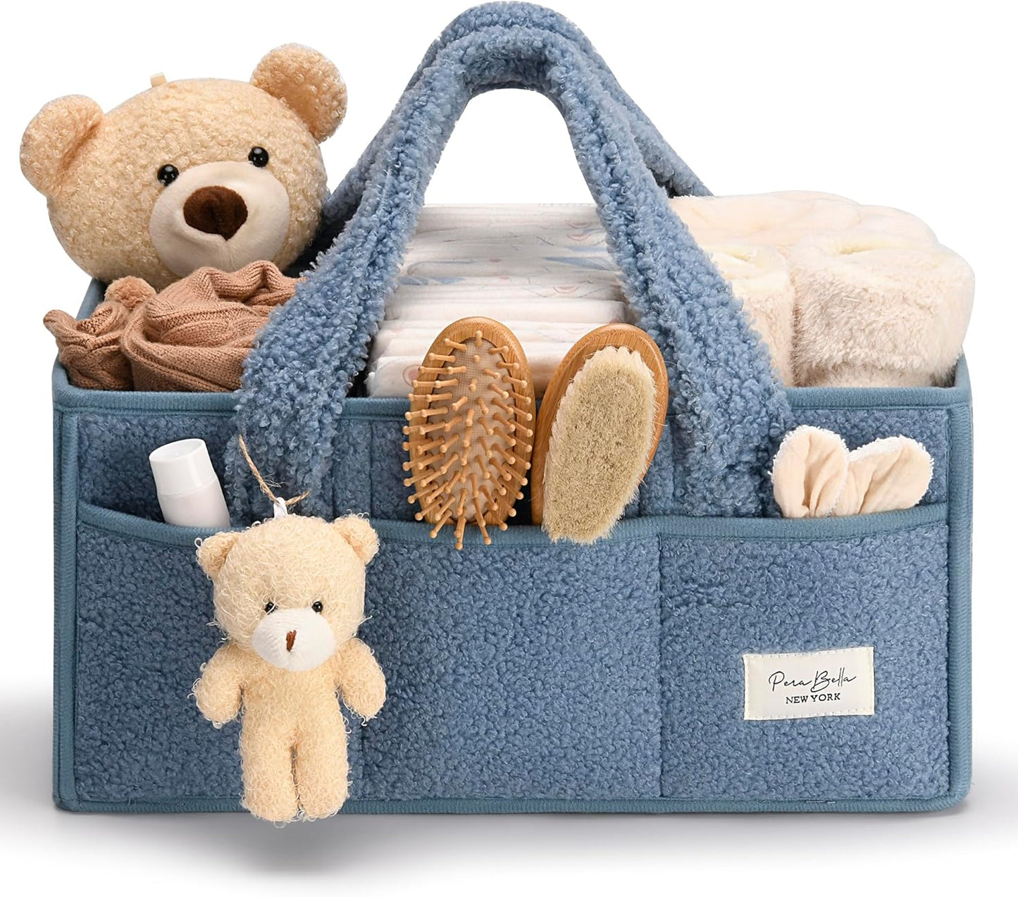 PeraBella Baby Diaper Caddy Organizer - Portable Storage Basket for Newborn Essentials | Perfect Shower Gift