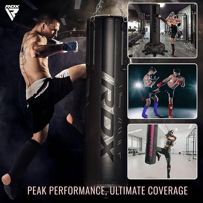 RDX Shin Guards Kickboxing Muay Thai, SATRA Approved, MMA Leg Instep Protection Pads, Sparring Training Martial Arts Boxing, Elasticated Padded Protector, Karate BJJ Taekwondo Gear, Men Women