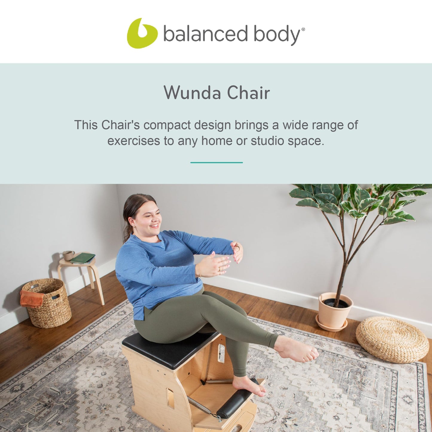Balanced Body Pilates Wunda Chair, Pilates Equipment for Home or Studio Use