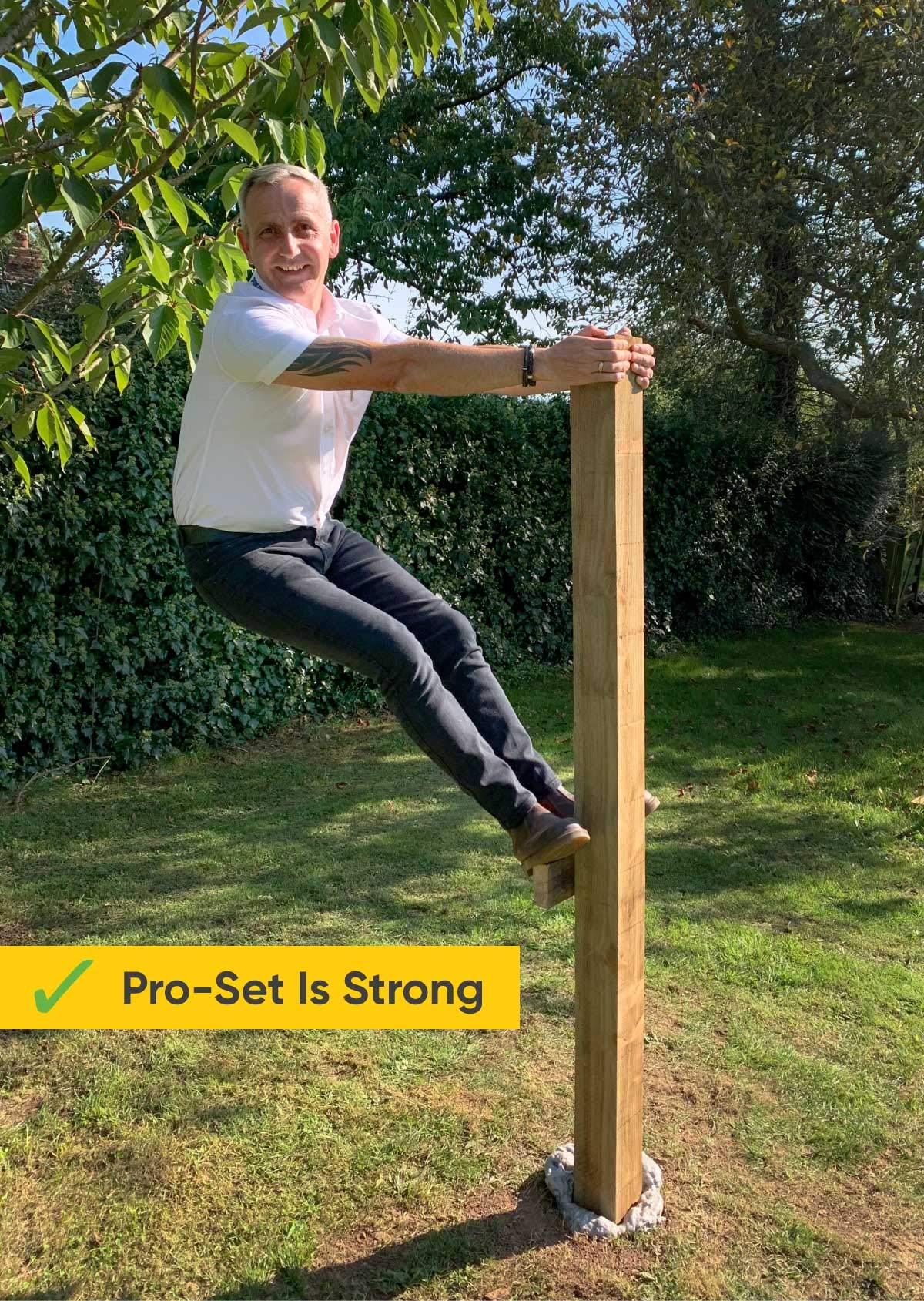Postsaver Pro-Set Fast Fixing Foam | Quick & Easy Alternative to Concrete | Fence & Deck Post Foam | for All Types of Posts | 1 Pack = 33.8oz | Replaces 80-100 lbs Concrete (10)