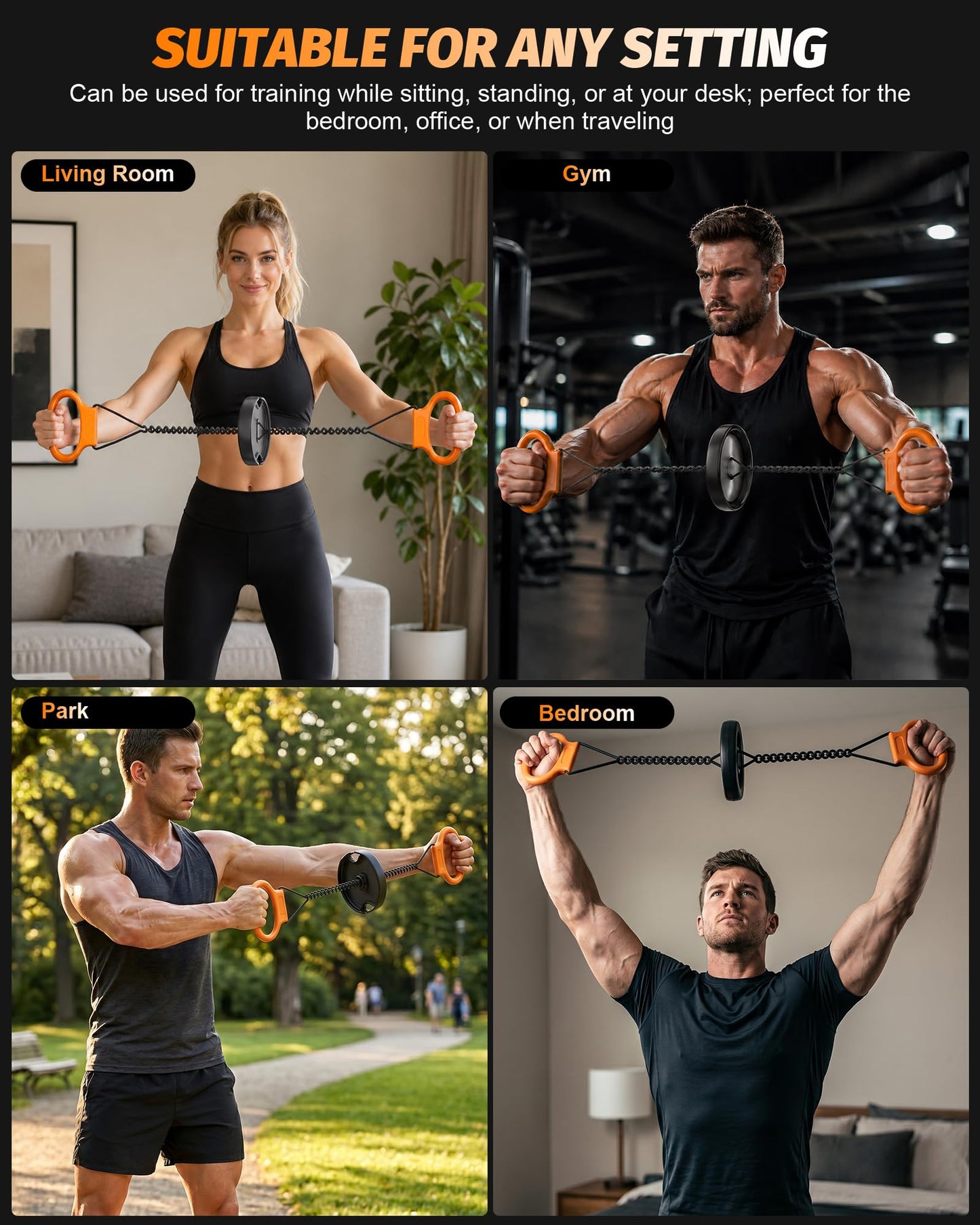 Tension Flywheel Twister Arm Trainer, Effective & Fun Upgraded Flybird Chest and Arm Twister, Portable Home Fitness Gear for Chest & Arm Muscle Intensive Workout Training