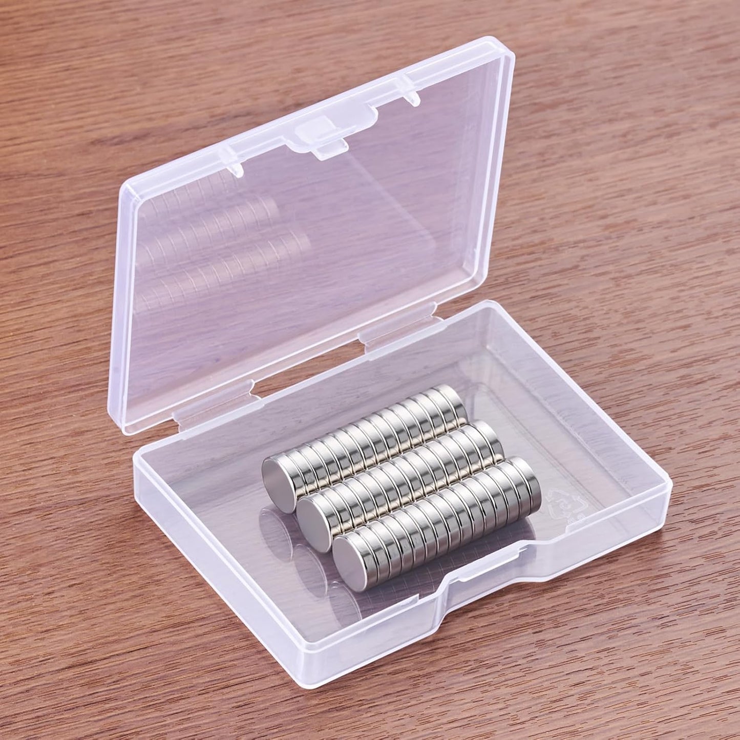 SMARTAKE 45 Pcs Neodymium Refrigerator Magnets - Small Round 10x2.6mm for Home, Office & School (Silver)