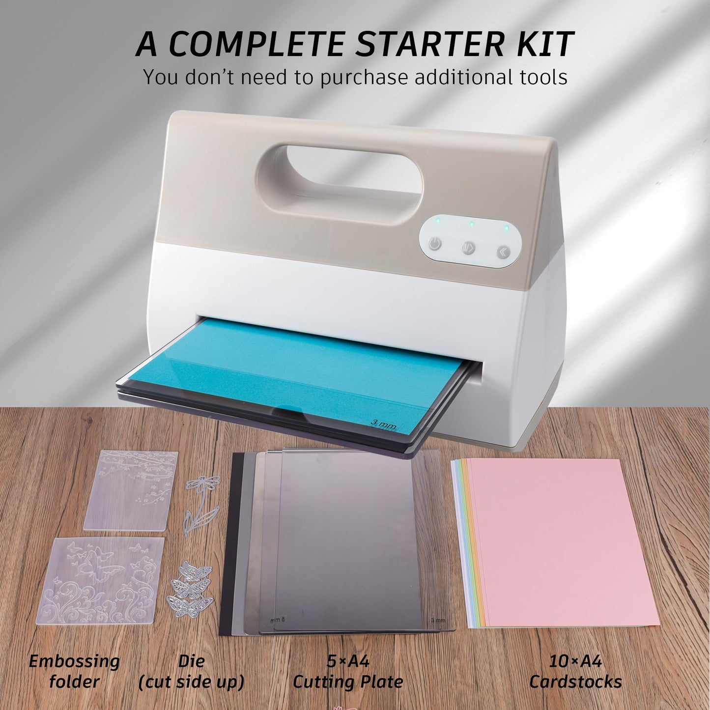 Joelver Maker Electric A4 Die Cutting & Embossing Machine for Arts & Crafts, Scrapbooking & Cardmaking,9” Opening （110v with US Plug）