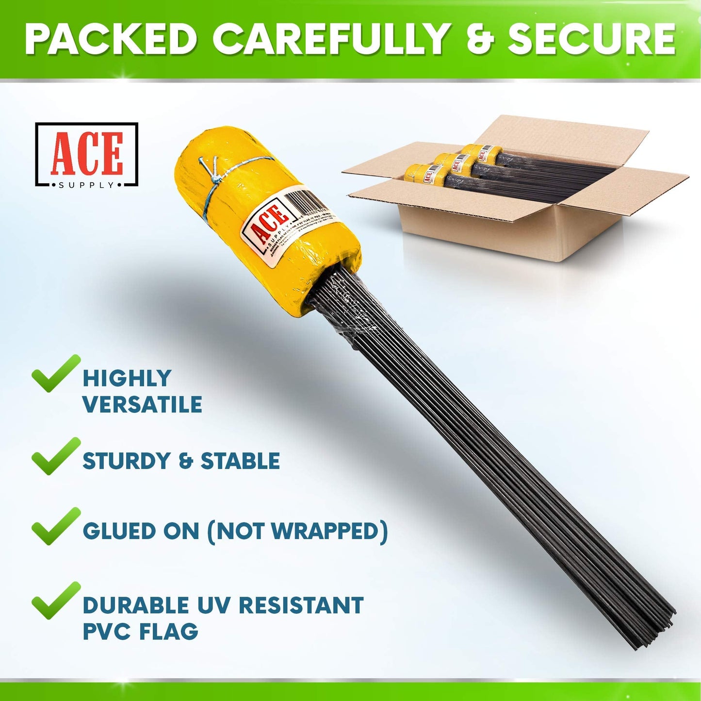 Yellow Marking Flags 1000 Pack - 4x5x30 Inch Yellow Flags for Yard - Markers For Lawn, Irrigation, Landscaping, Survey & Sprinkler Head Marking