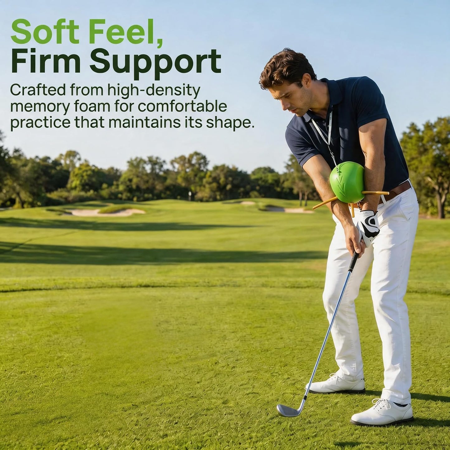 TabiLife Upgraded The Connector Golf Training Aid with 3 Alignment Rods, Golf Connector Ball for Visual Feedback Swing Posture Correction, Arm Connection Golf Swing Trainer