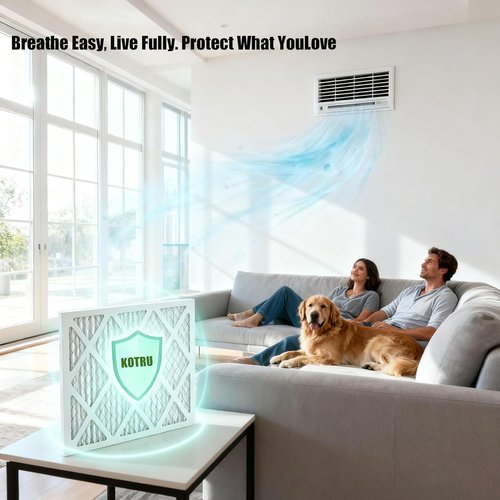 MERV 13 20x20x1 Air Filter by [Brand Name] - 4-Pack Electrostatic Pleated HVAC Filters | Captures Dust, Pollen & Pet Dander