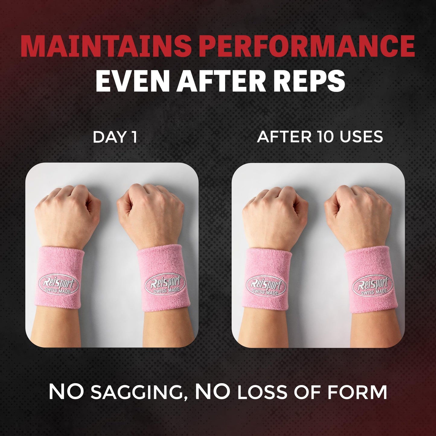 Reisport Wristbands, Pink Gymnastics Wristbands, Unisex, ONE Size, 5 Inch, Wrist Protection, Gymnastics Grips, Sweatbands