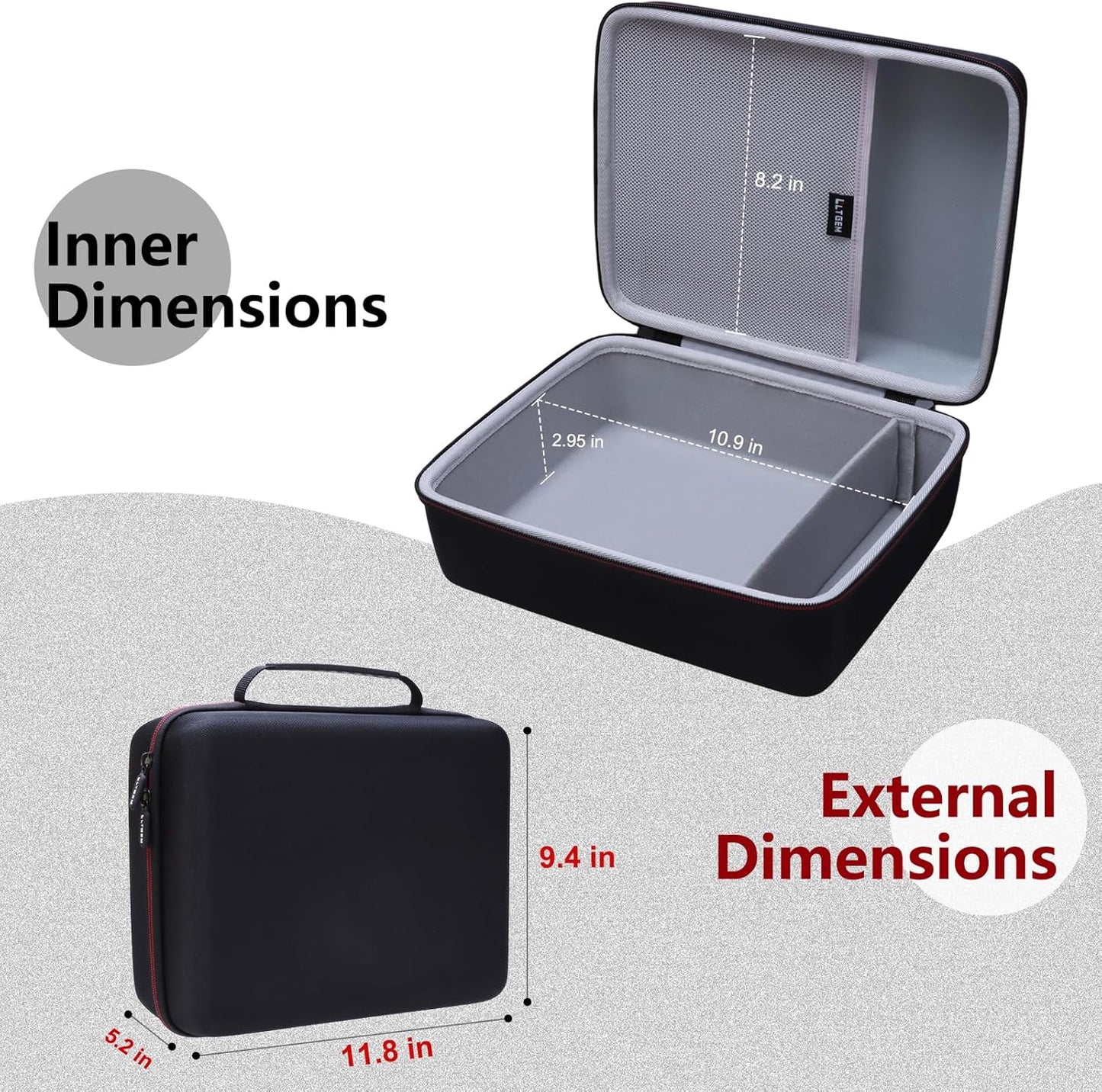 1080P LTGEM Mini Projector Case Compatible with HAPPRUN Native Bluetooth Mini Projector, Black(Case Only)