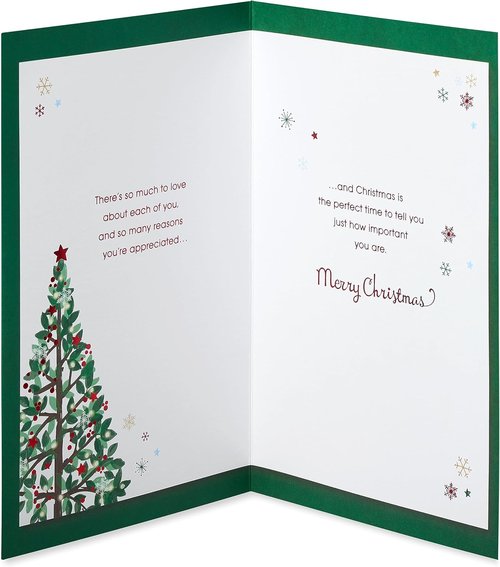 American Greetings Christmas Card - Sentimental Holiday Message for Daughter & Family | Artistic Die-Cut Design