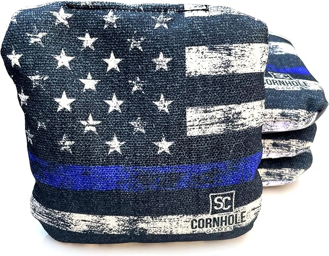 Professional Dual Sided Cornhole Bags- 16 oz 6x6 w/Premium Resin Fill - Official Tournament Slide/Stick Pro Bean Bags - Regulation/Approved