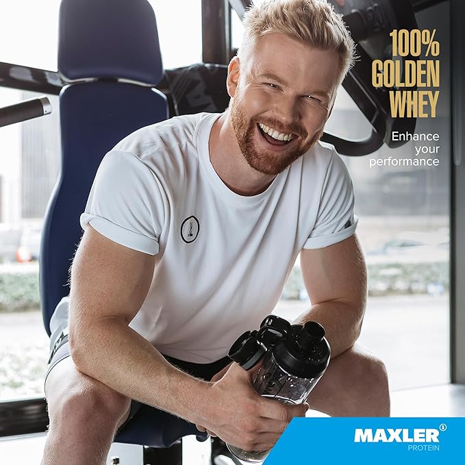 Maxler 100% Golden Whey Protein - 24g of Protein per Serving - Premium Whey Protein Powder for Pre Post Workout - Fast-Absorbing Whey Concentrate Isolate Hydrolysate Blend - French Vanilla Protein 2lb
