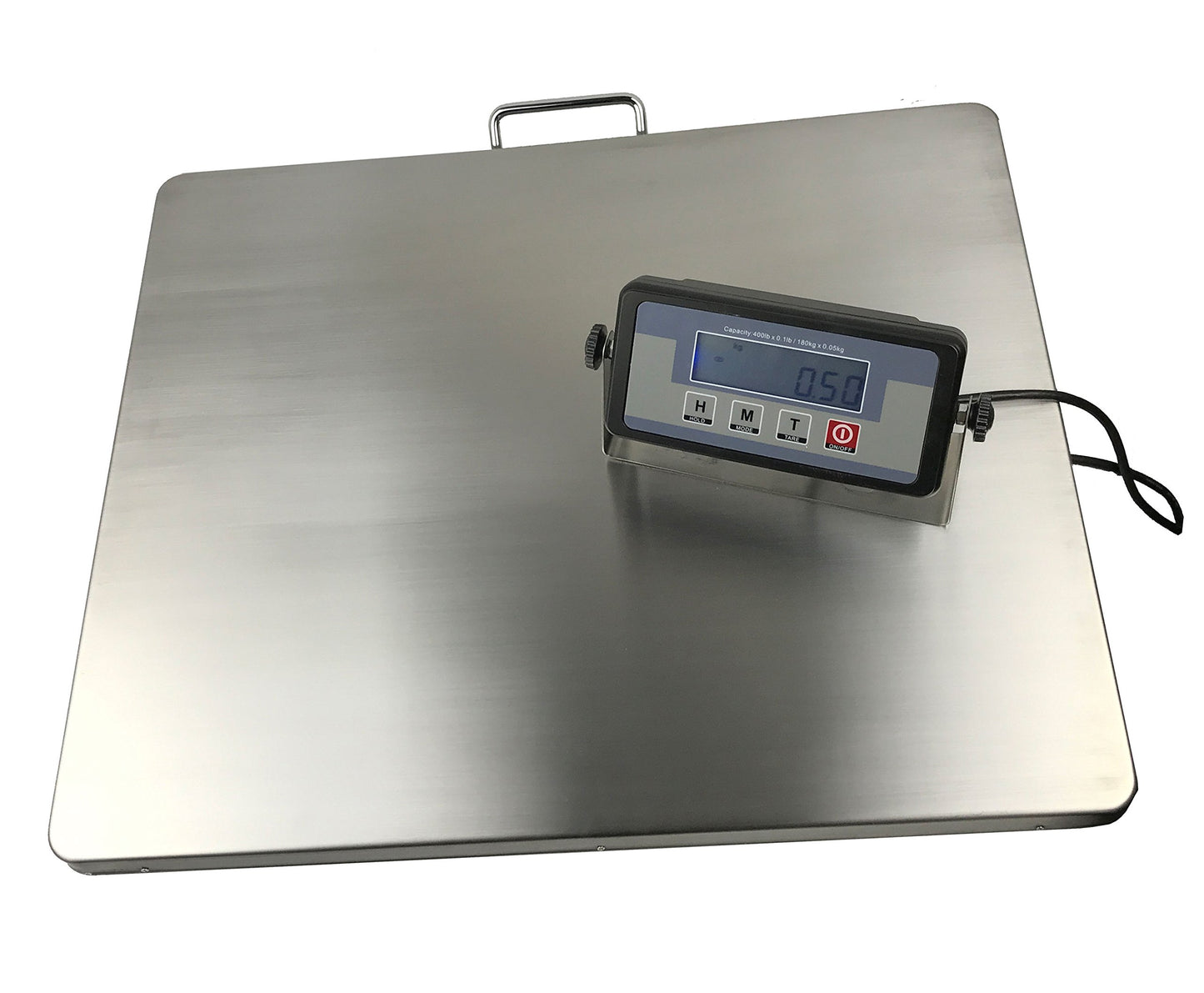 Angel USA Extra Large Platform 22 inches x 18 inches Stainless Steel 400lb Heavy Duty Digital Postal Shipping Scale, Powered by Batteries or AC Adapter, Great for Floor Bench Office Weight Weighing