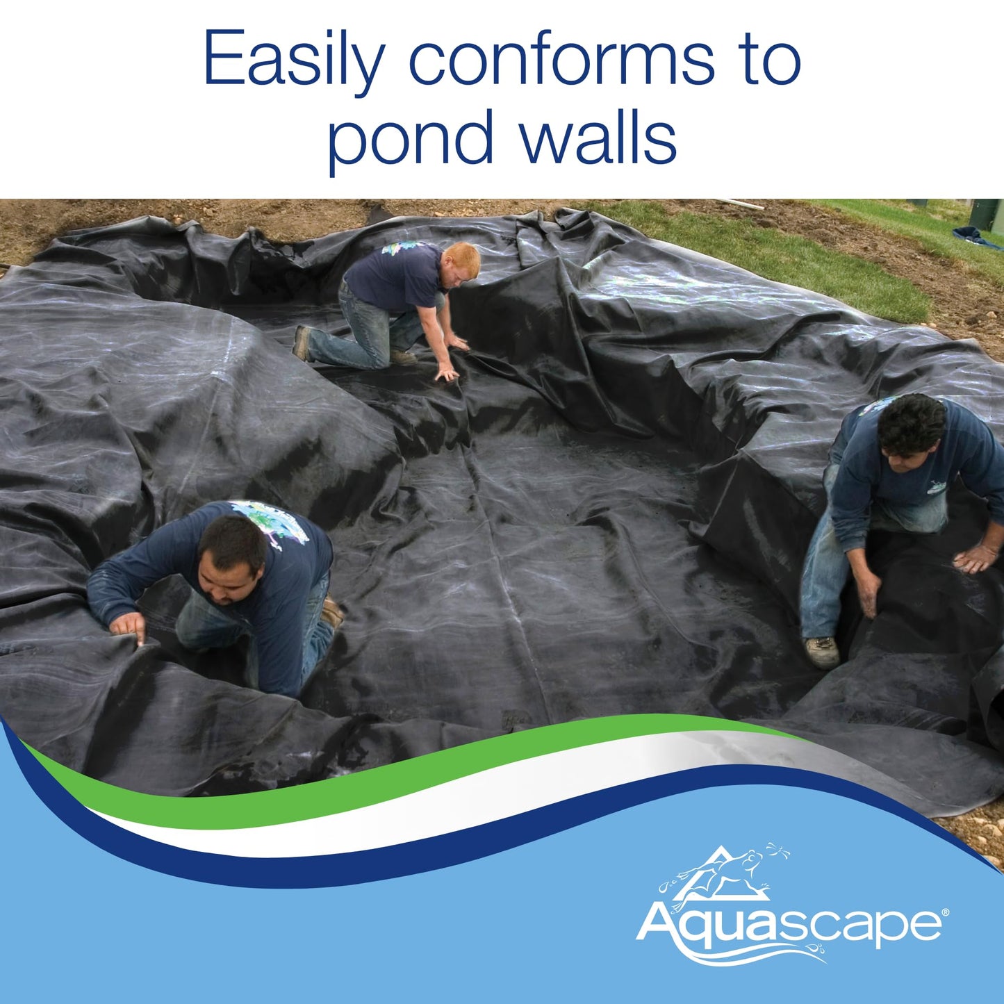 Aquascape PRO Grade 45 MIL EPDM Fish-Safe Pond and Fountain Liner, 10-ft x 10-ft, 100 sq ft, Black
