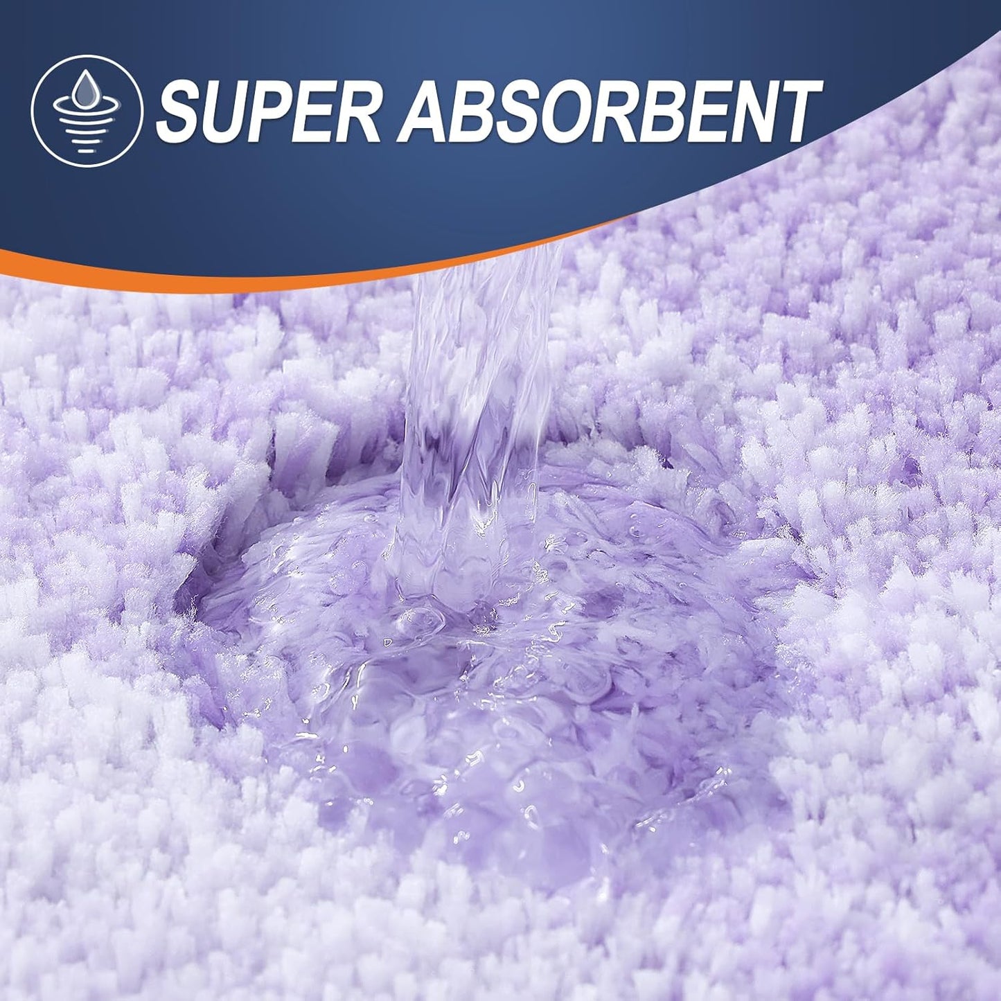 OLANLY Bath Rug Mat - Extra Soft Microfiber, Quick Dry & Machine Washable | 36x24, Light Purple