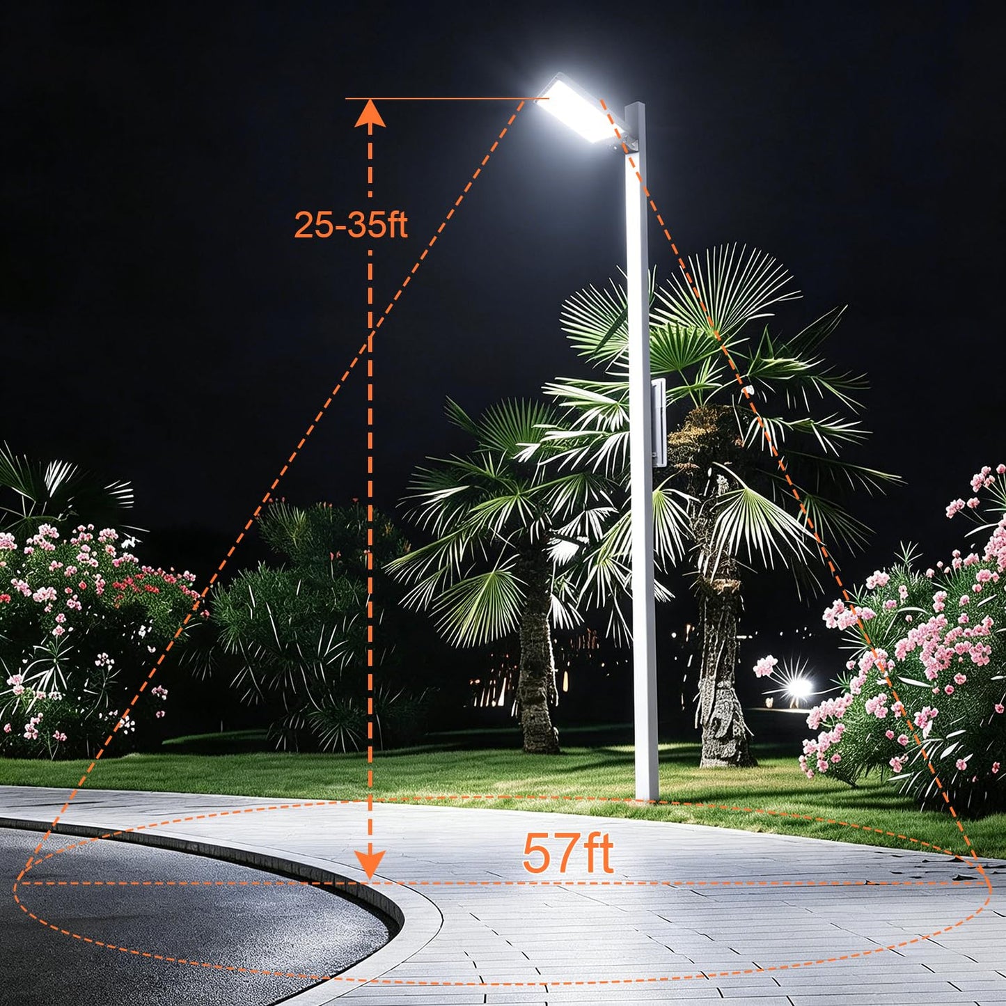 Juyace 4-Pack 240W LED Parking Lot Light with Photocell, 36,000LM 5000K Dusk to Dawn Security Flood Light, IP65 Commercial Area Light with Trunnion Bracket for Warehouse Street Yard (110-277V)