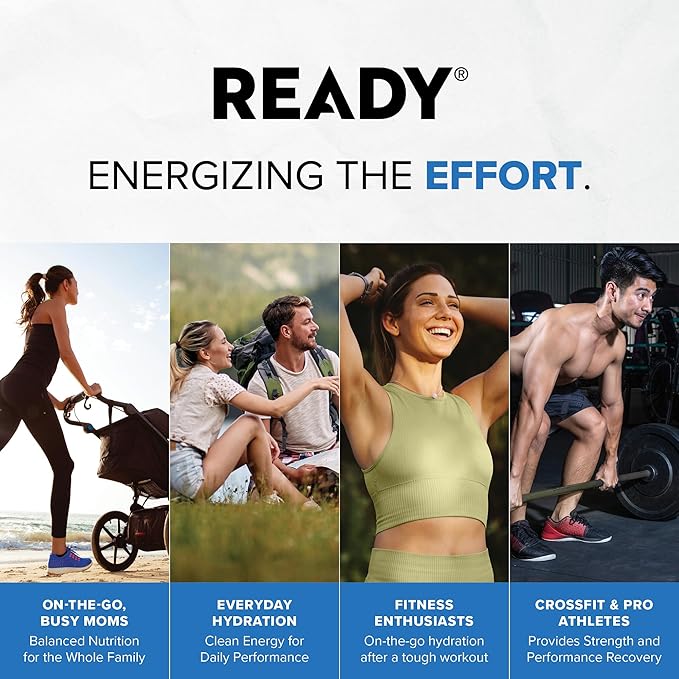 Ready® Protein Water ??20g Whey Protein Isolate, Zero Sugar, Low-Calorie Sports Drink for Hydration & Recovery ??Electrolytes, Essential Amino Acids ??Blueberry, 16.9 fl oz Bottles (12-Pack)