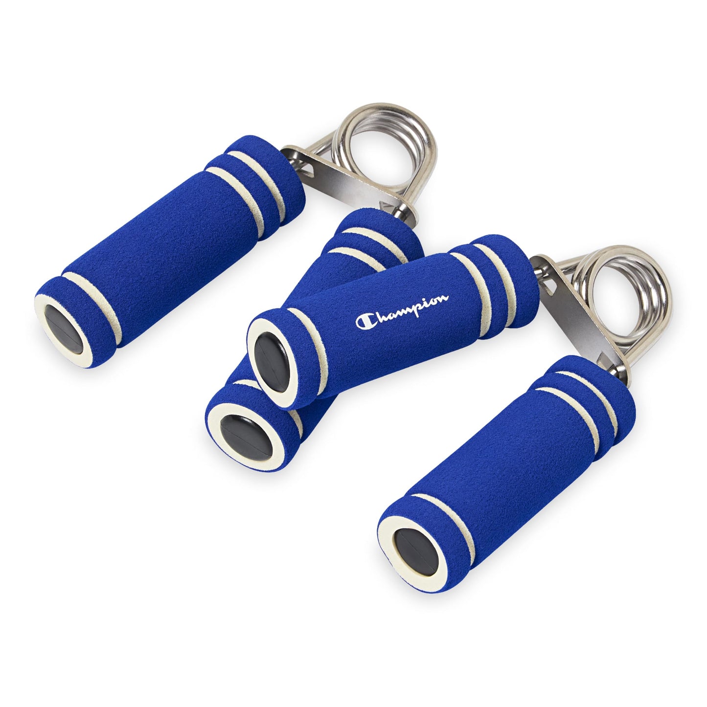 Champion 2-Pack Hand Grip Strengthener (Blue), Medium Resistance Grip Strength Trainer with Soft Foam Handles, Forearm and Wrist Trainer for Home Gym Workouts, Stress Relief and Daily Conditioning