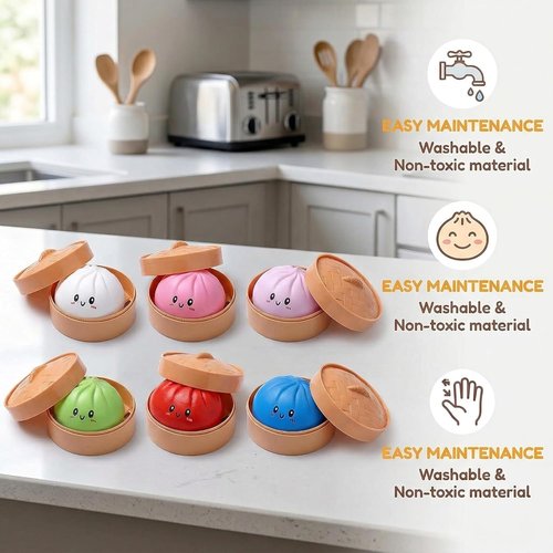 Glitter Dumpling Squishy Set by [Brand Name] - Colorful Stress Relief Toys | 2-Pack Random Gift Box