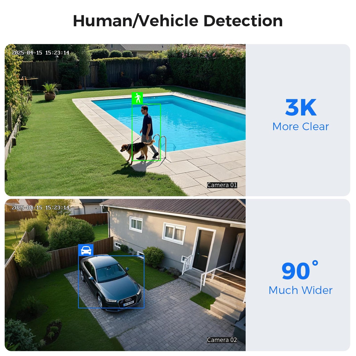 Hiseeu 16CH 3K Wired Security Camera System with Smart Dual Light,Audio,Vehicle/Person Detection,5MP 16CH DVR,16PCS 5MP IP67 Outdoor Indoor Surveillance CCTV Cameras,3TB HDD for 24/7 Home Security