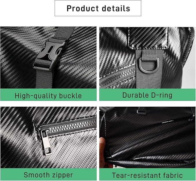 Small Sports Bag Waterproof Ultra-Light Gym Duffle for Men & Women Compact Mini Crossbody Bags, Perfect for Running, Travel & Fitness (black-woven pattern)