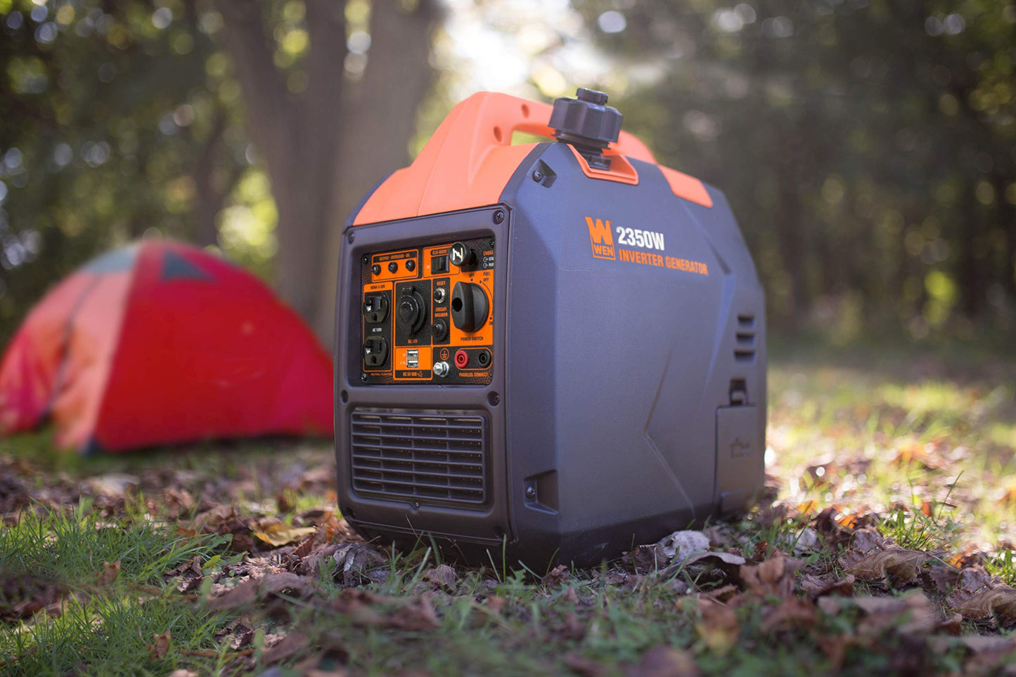 WEN Super Quiet 2350-Watt Portable Inverter Generator with Fuel Shut Off, Gasoline Power, Ultra Lightweight (56235i), Black