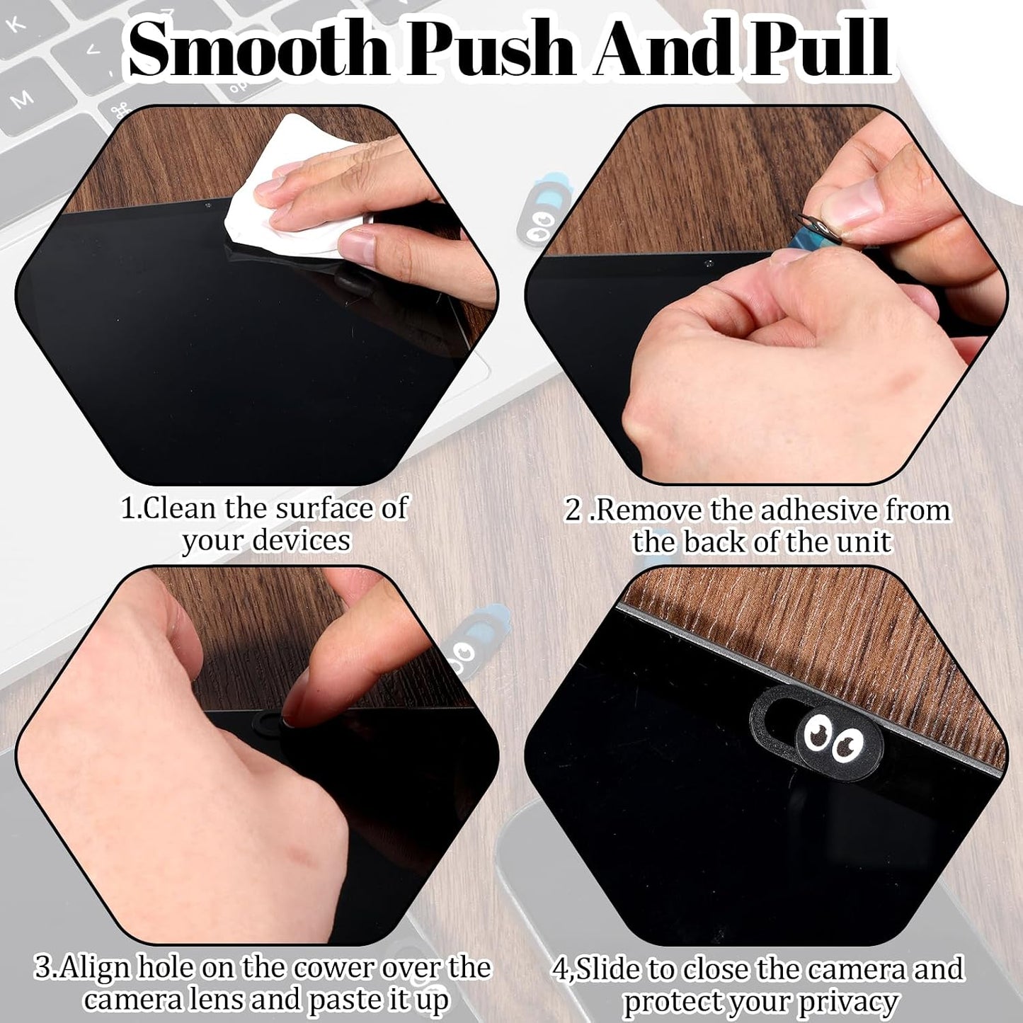 LXUEJIE 20 0.023 Inch Pcs Webcam Cover Slide, Ultra Thin Universal Laptop Camera Cover Slide Webcam Covers Cameras
