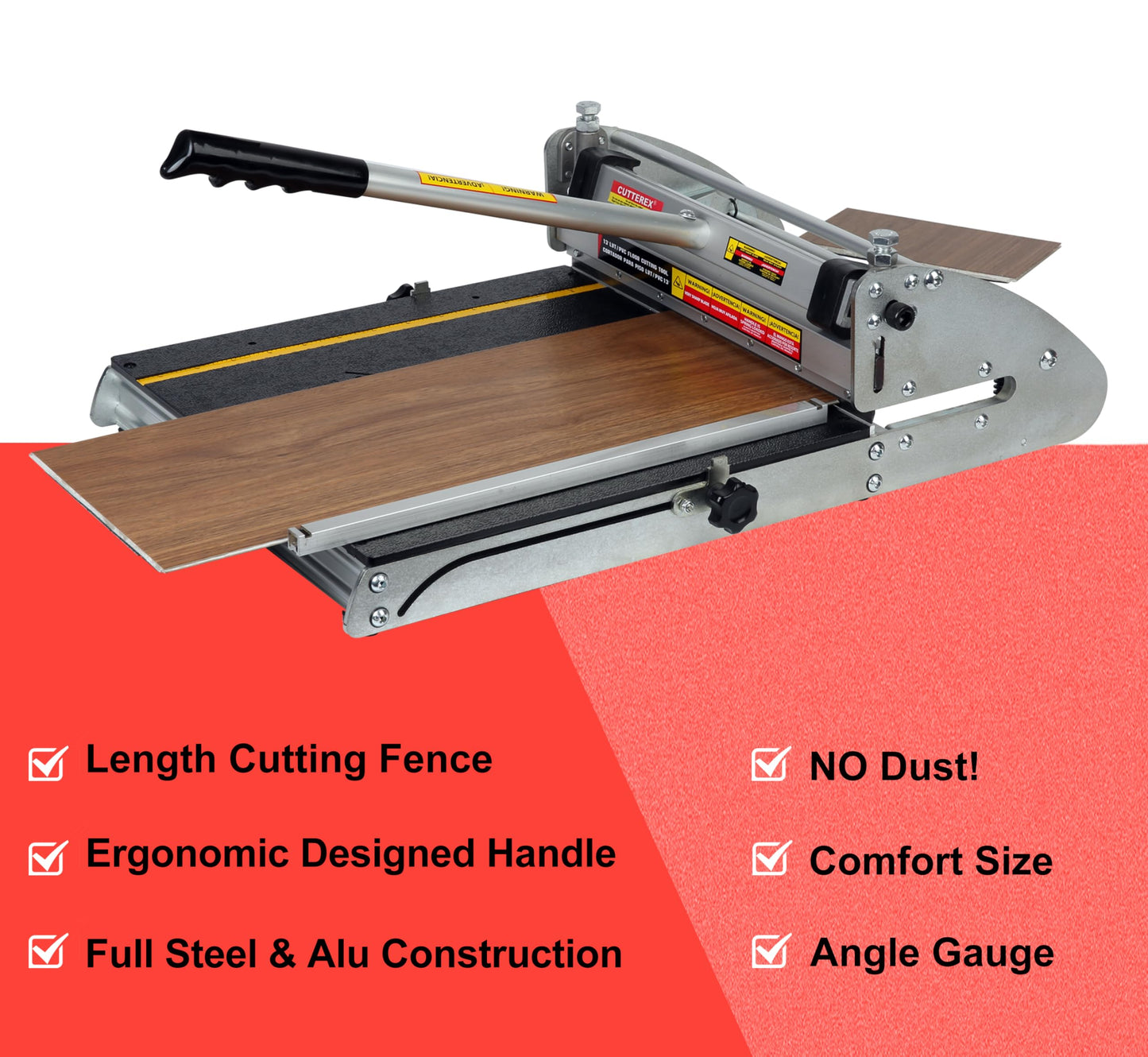 CUTTEREX 13 INCH 360° VINYL Floor Cutter for VCT, LVT, PVC, Rubber Floor and VINYL Plank