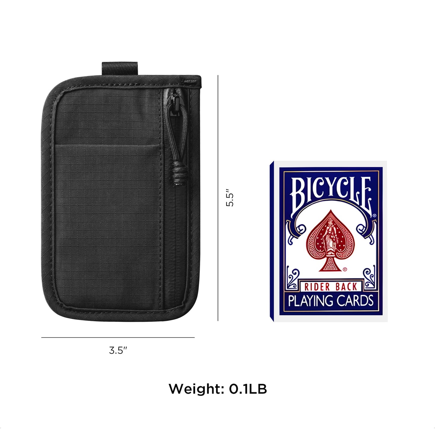 ALPAKA Stash Pouch, Slim EDC Pouch & Pocket Organizer for Everyday Carry, Mens Small Wallet with Dual YKK Zip Compartments, Card Slot & HUB Webbing Loop, Black Axoflux 210D