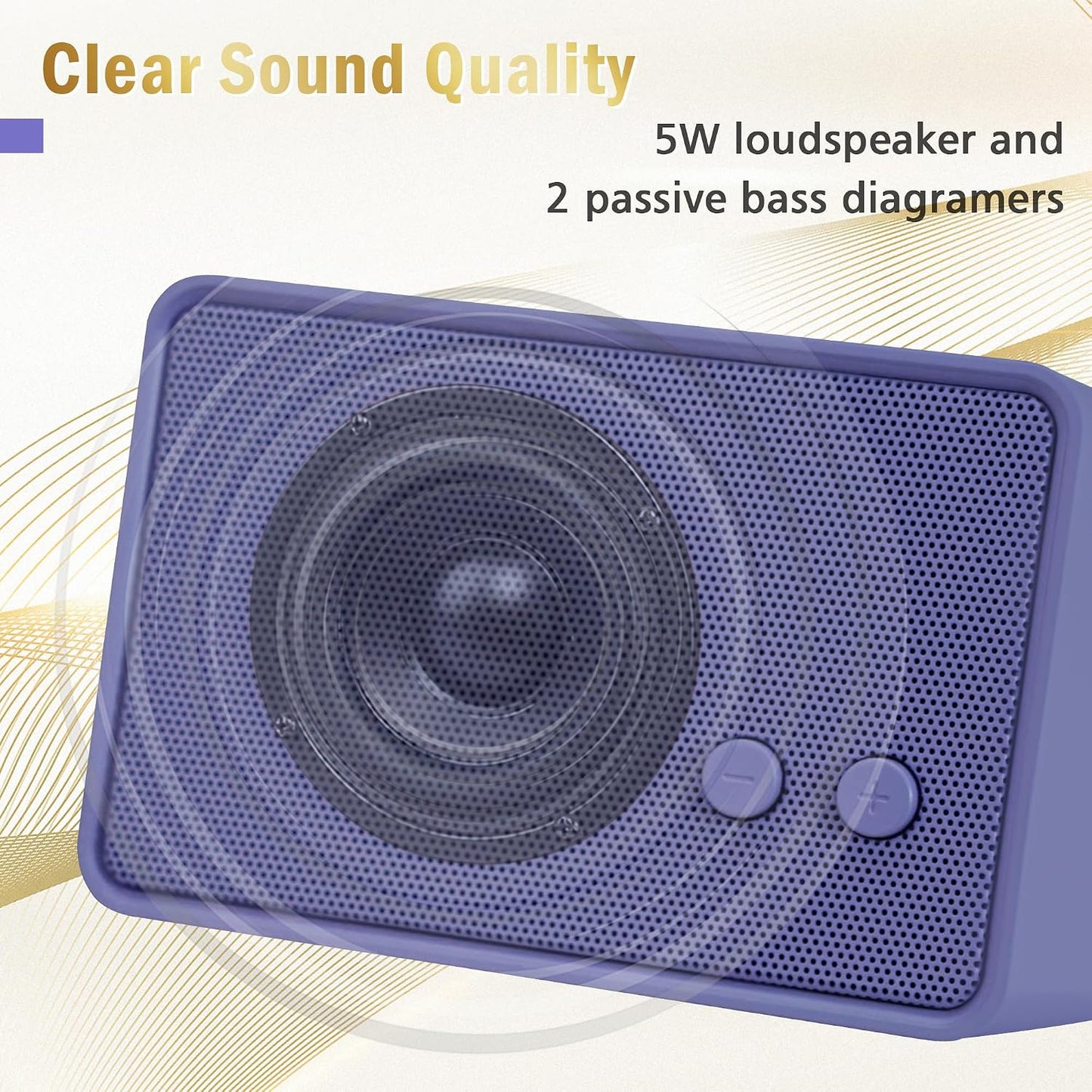 Konex audio 5W V5.0, 12H K-Cube-PP Bluetooth Speaker, HD Sound, Bluetooth Playtime, Purple