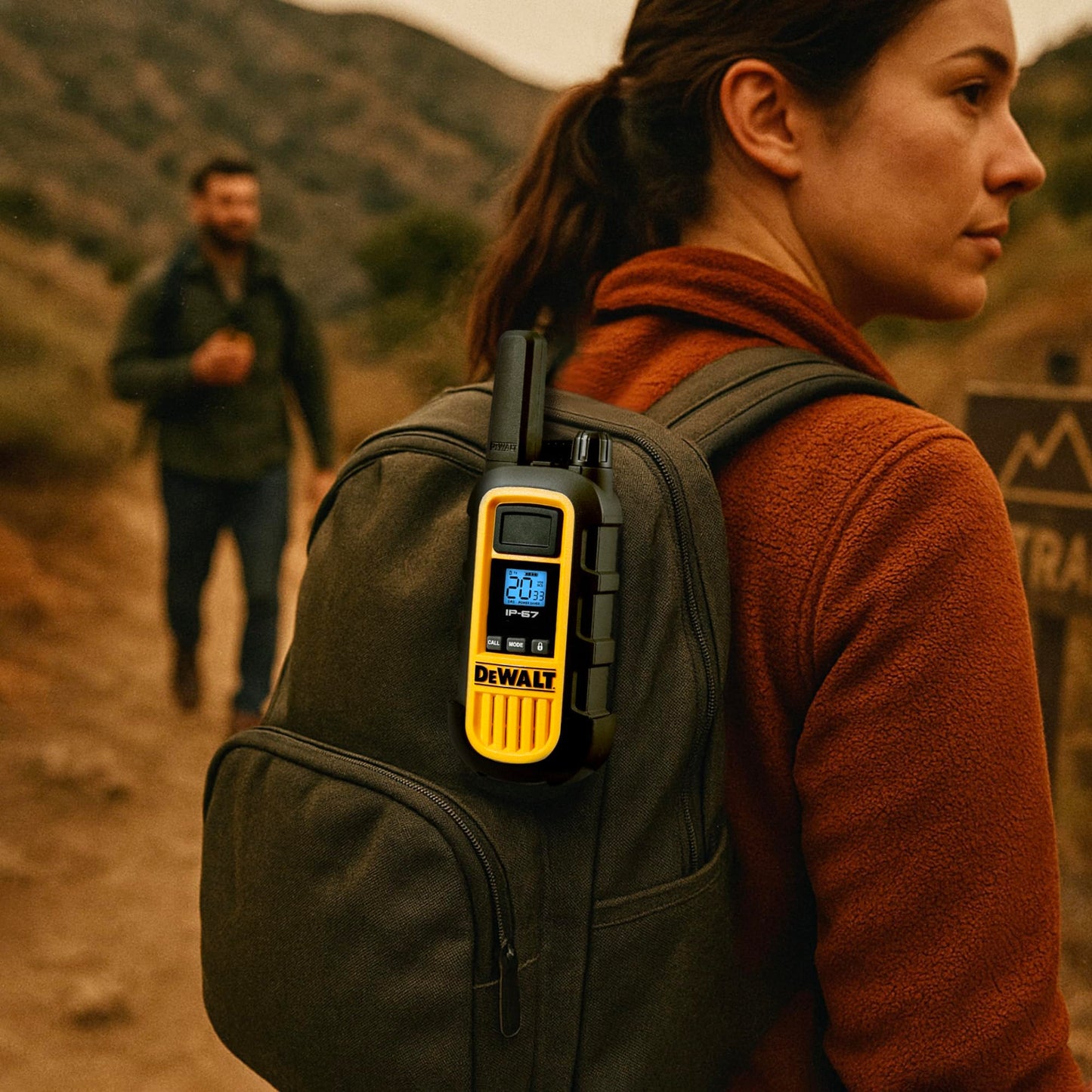 DEWALT DXFRS800 FRS Walkie Talkies, Long Range 2 Way Radio, 2W, IP67 Waterproof, 6 Pack with Gang Charger, DXFRS800-BCH6