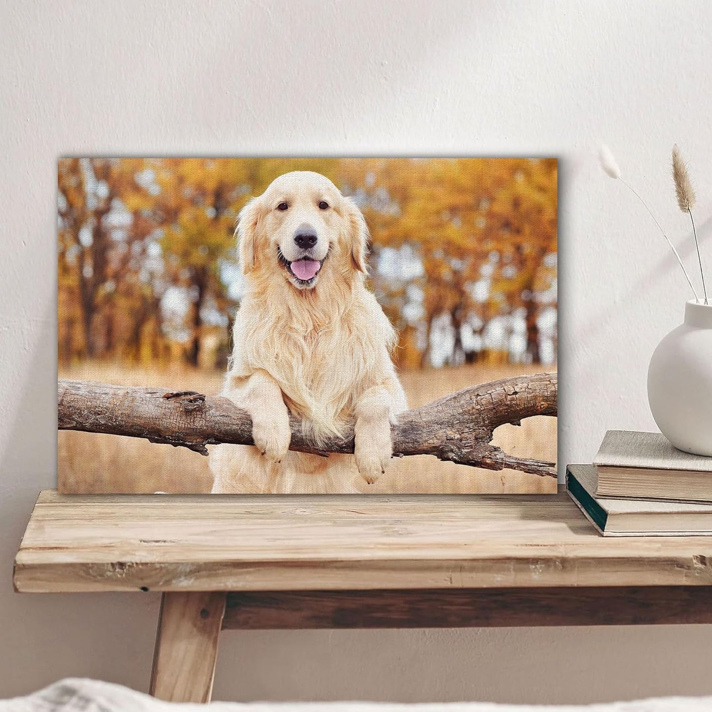 Skiennix Custom Canvas Prints - Personalized Photo Wall Art for Family & Pets | 12x8 Framed Gift
