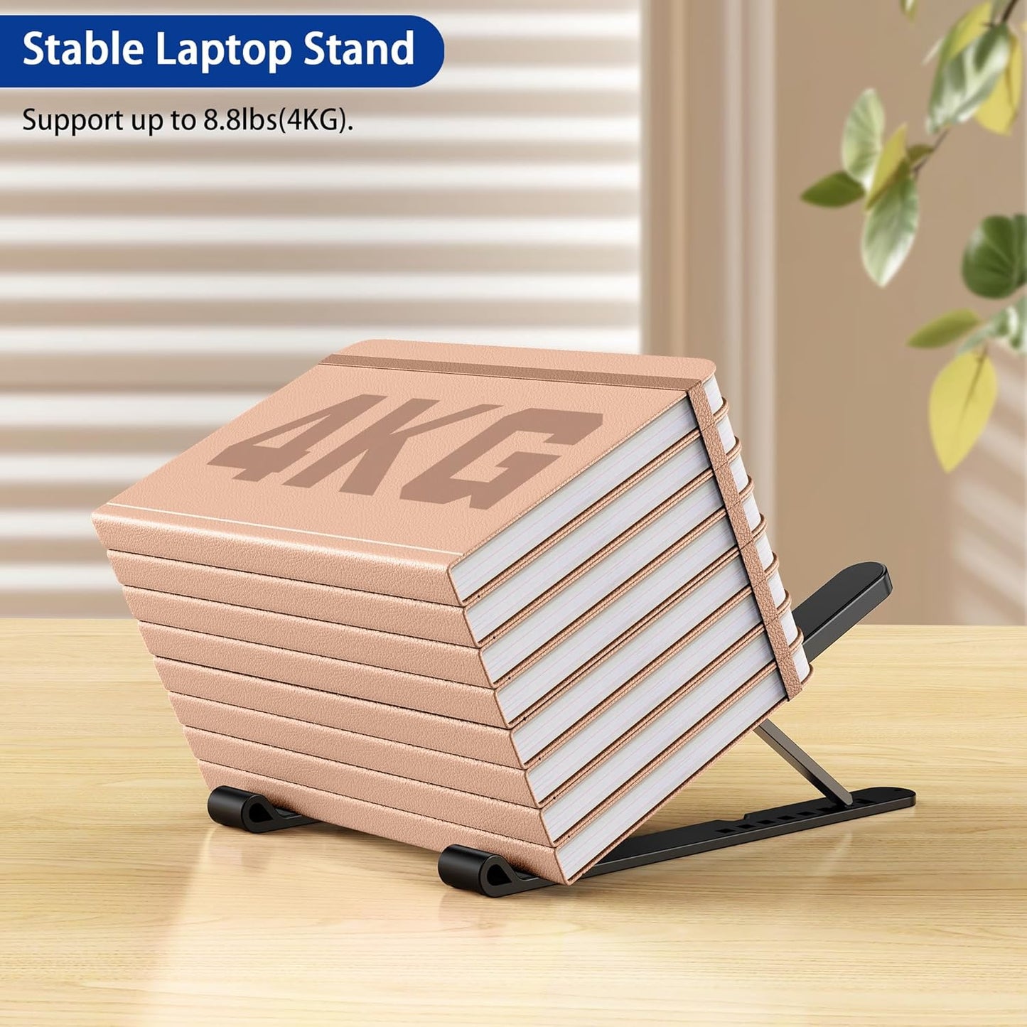 BESIGN LS01 10-14" Pro Ergonomic Laptop Stand, Plastic Laptop Riser, Portable and Adjustable Notebook Computer Holder