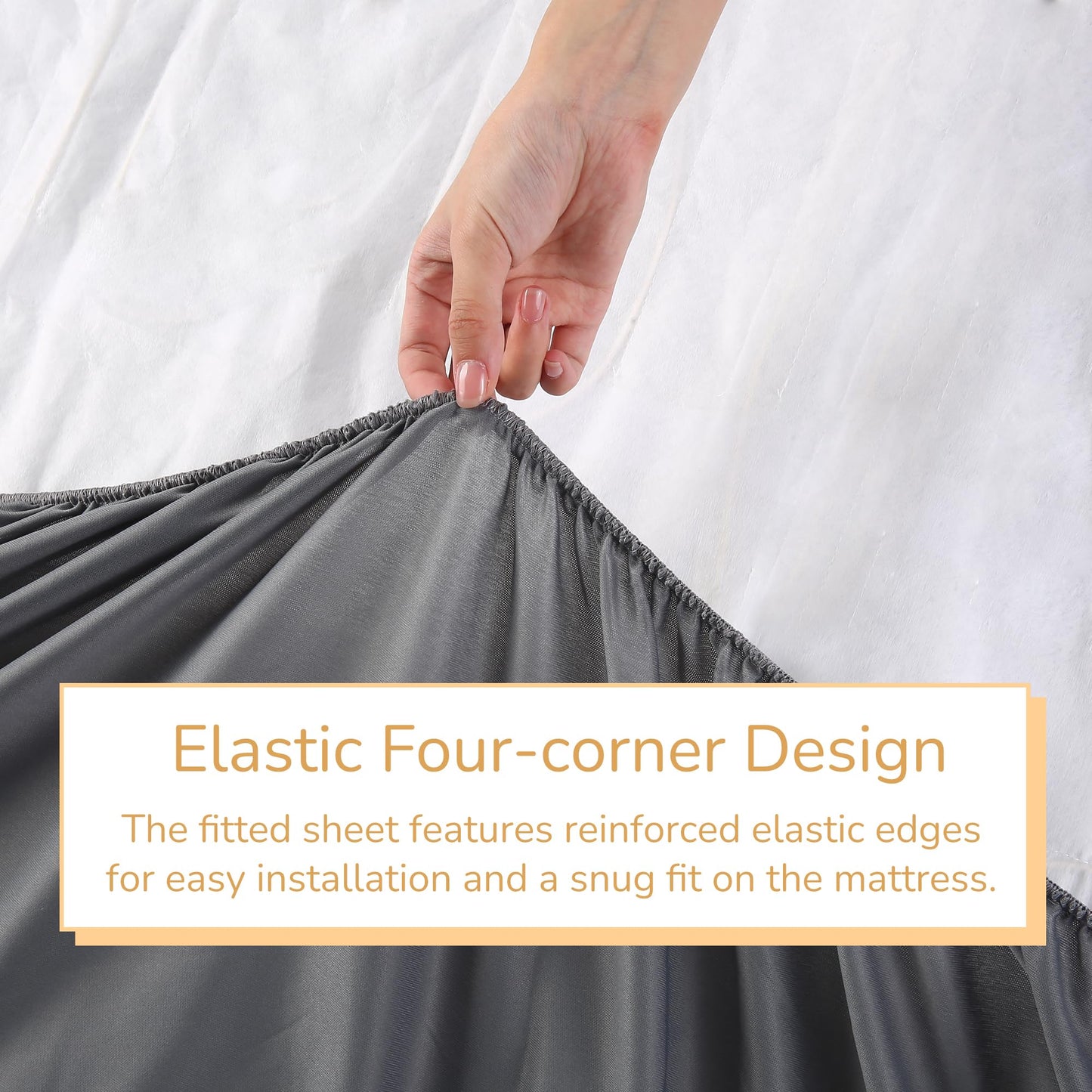 RALYSUN Electric Mattress Pad Queen Size 60"x80", Premium Brushed Fabric, 4 Heat Settings & 10 Hours Auto Off, Elastic Deep Pocket, Machine Washable, Gray